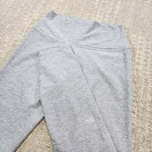 Alo Leggings Women XS Alosoft High Waist 7/8 Highlight Heathered Gray Yoga